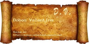 Dobos Valentina névjegykártya